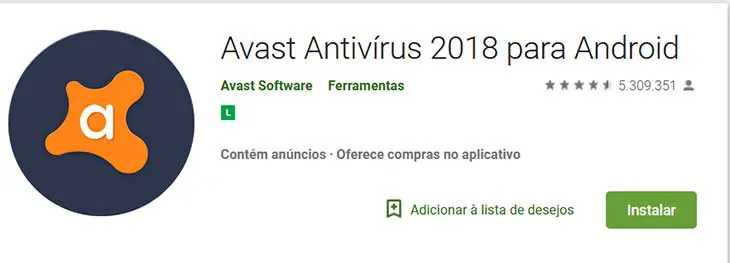 Antivírus para Android Avast