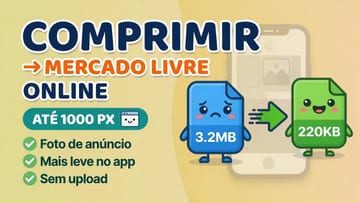 Comprimir imagem Mercado Livre online
